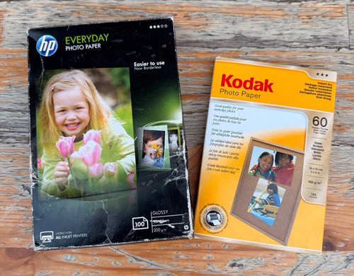 Kodak and photo paper - kodak, hp